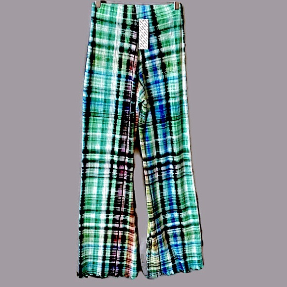 Urban Outfitters NWT Margot Tie Dye Plaid Pants, S - Picture 8 of 13